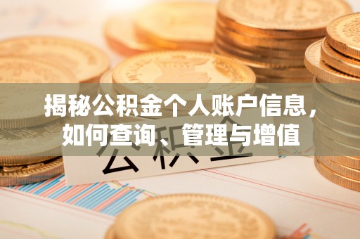 石泉揭秘公积金个人账户信息，如何查询、管理与增值